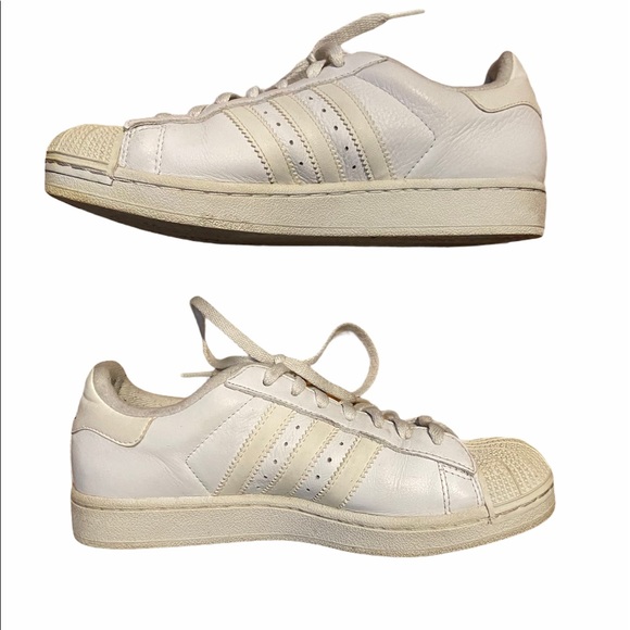 adidas Shoes | Hp Adidas Superstar White With Cream Stripes 8 | Poshmark